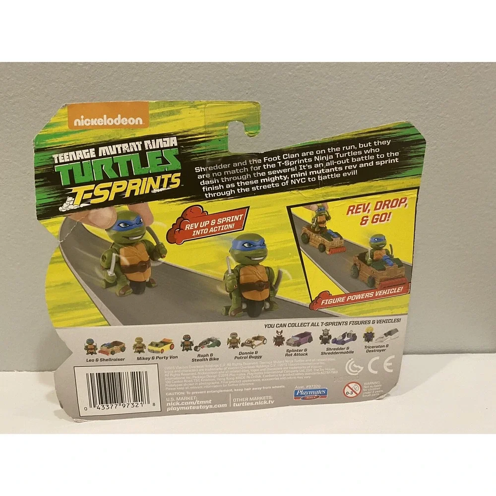 NEW Teenage Mutant Ninja Turtles Toy T-Sprints Lickety Split Leo Shellraiser